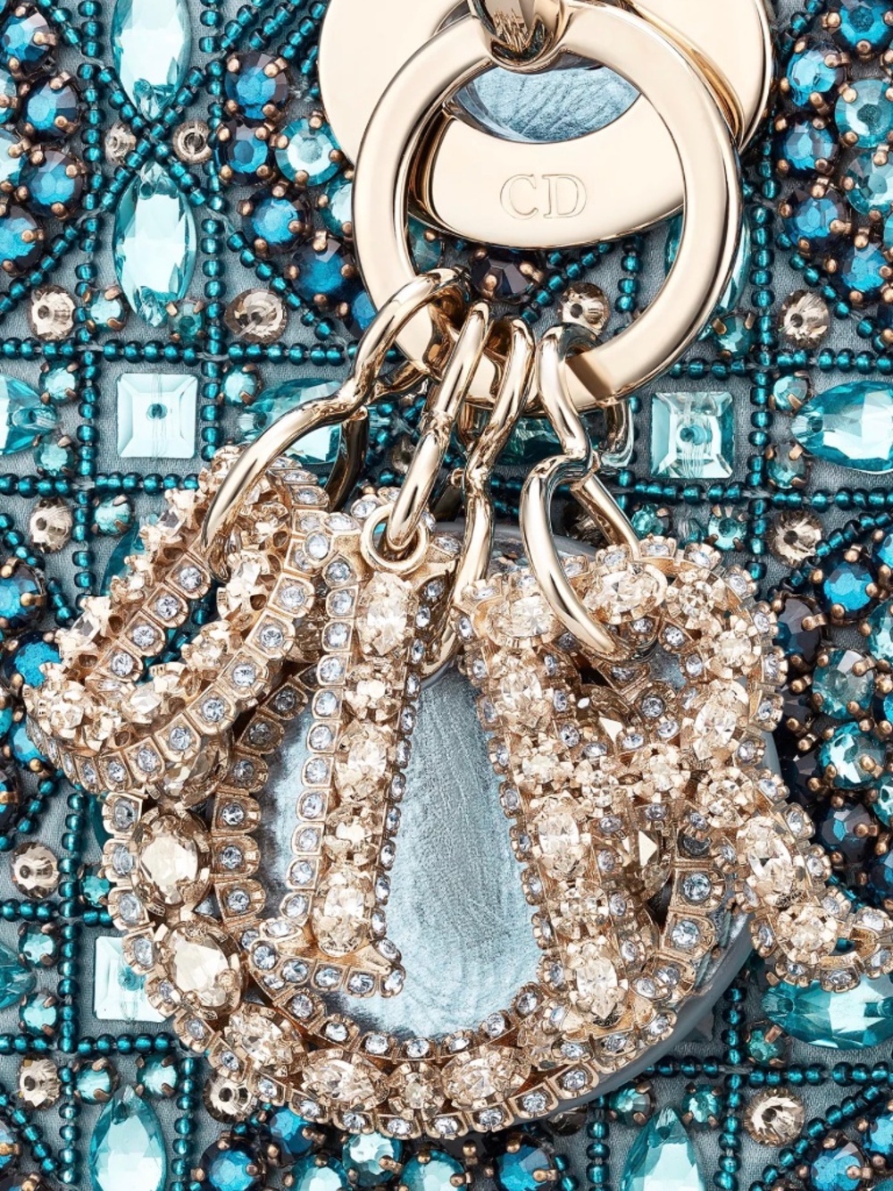 Mini lady Dior bag Metallic Lambskin